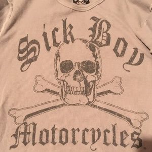 Grey Thermal Long Sleeve Sick Boy Womens L/XL